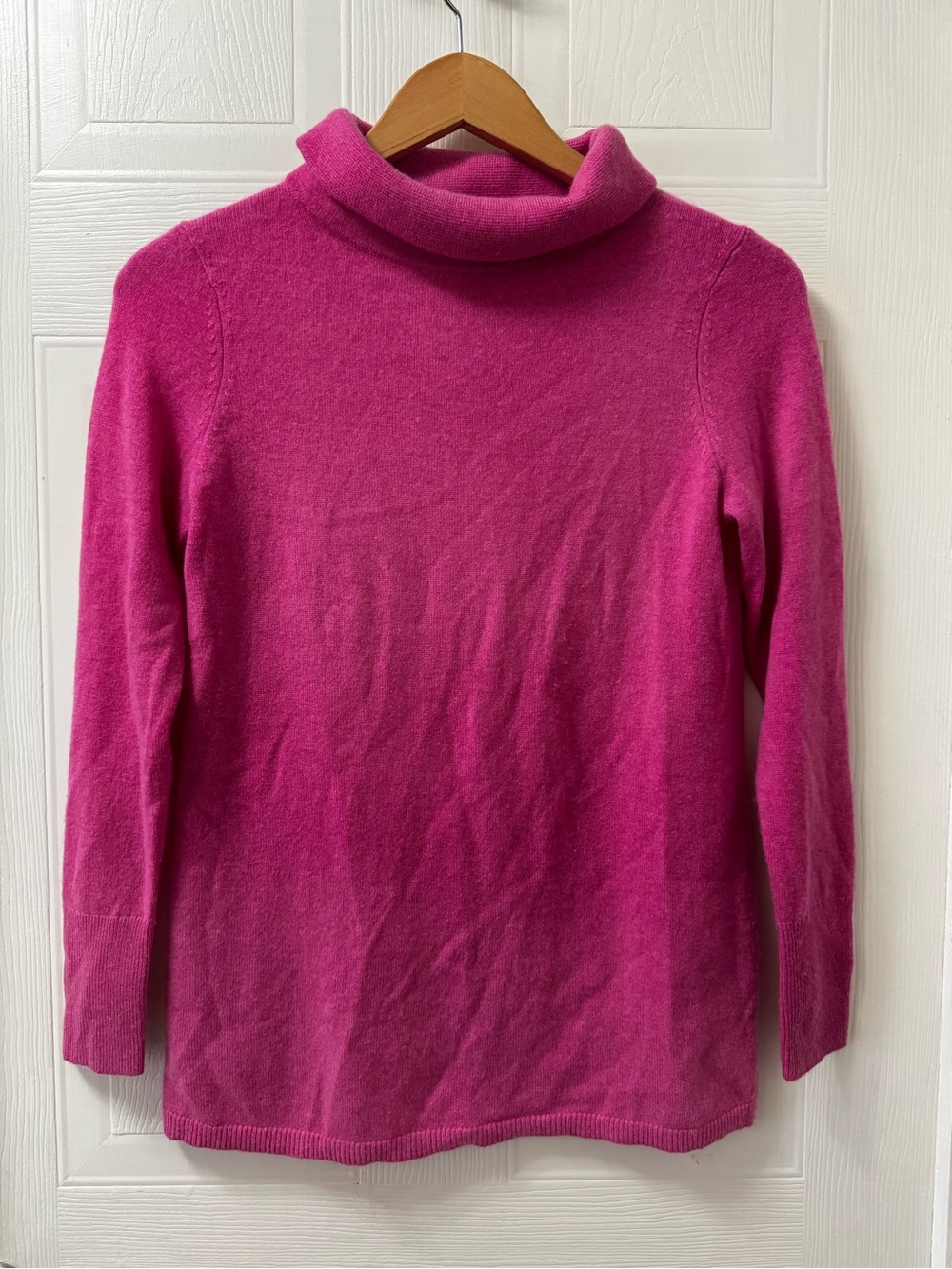 Talbots Bright Fuchsia Turtleneck Sweater